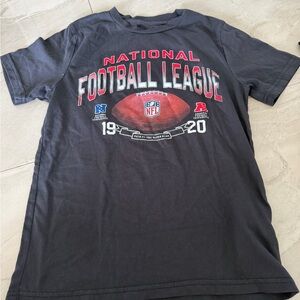 Abercrombie Kids Black NFL T-Shirt with Red and White Print